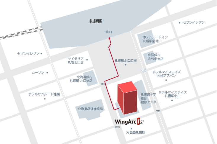 ウイングアーク１ｓｔ株式会社　札幌オフィス アクセスマップ