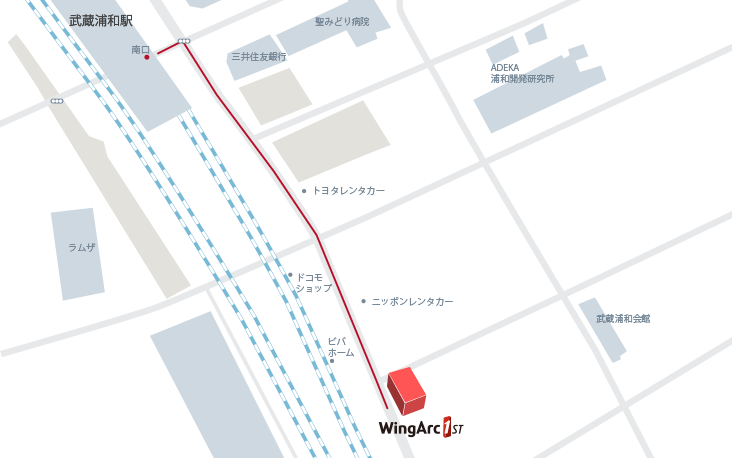 WingArc1st Inc. Saitama (Urawa Lab) Access Map