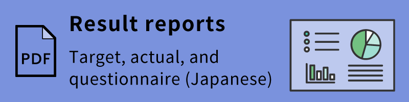 PDF Report Results and target figures for initiatives and survey(Japanese)